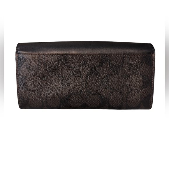 Coach Black Women's Wallet Preloved Zipper Broke Monogram Leather - Picture 2 of 12